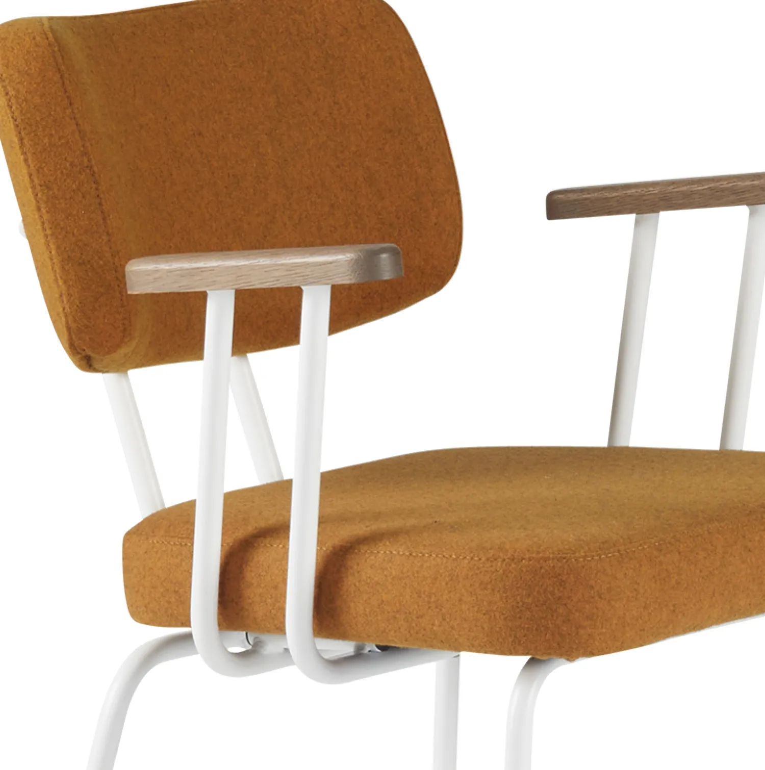 Eetkamerstoelen Met Armleuning-Eijerkamp Collectie Tom Onderstel Wit Armstoel Marroc, Tabacco