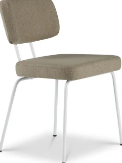 Eetkamerstoelen Zonder Armleuning-Eijerkamp Collectie Tom Onderstel Wit Eetkamerstoelen Stone