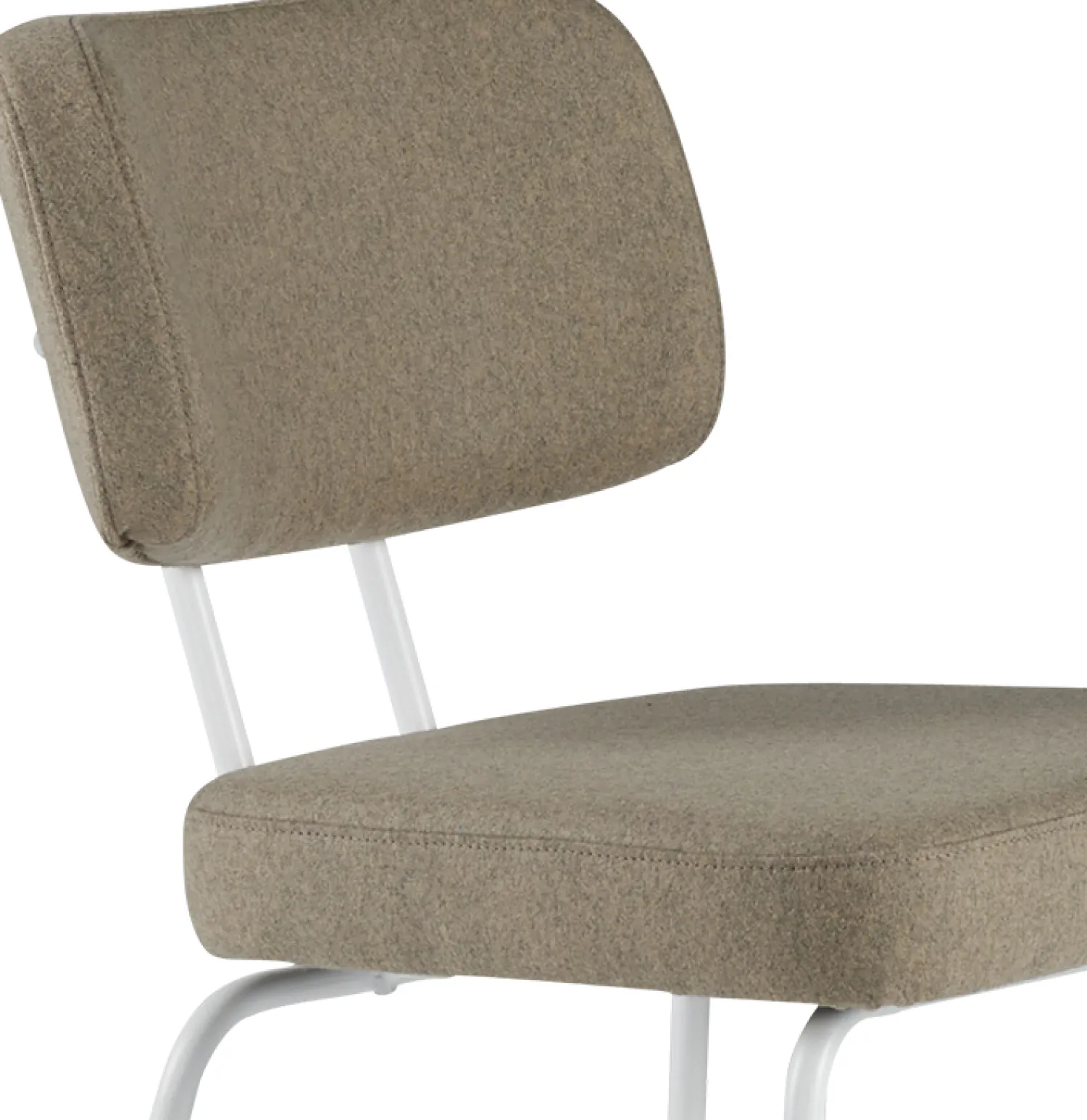 Eetkamerstoelen Zonder Armleuning-Eijerkamp Collectie Tom Onderstel Wit Eetkamerstoelen Stone