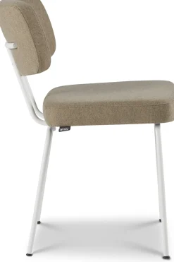 Eetkamerstoelen Zonder Armleuning-Eijerkamp Collectie Tom Onderstel Wit Eetkamerstoelen Stone