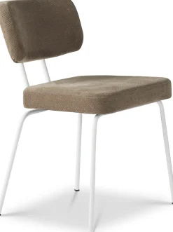 Eetkamerstoelen Zonder Armleuning-Eijerkamp Collectie Tom Onderstel Wit Eetkamerstoel Brown
