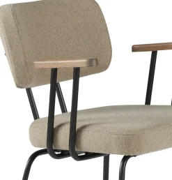Eetkamerstoelen Met Armleuning-Eijerkamp Collectie Tom Onderstel Zwart Armstoel Stone, Tabacco