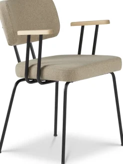 Eetkamerstoelen Met Armleuning-Eijerkamp Collectie Tom Onderstel Zwart Armstoel Stone, Groove