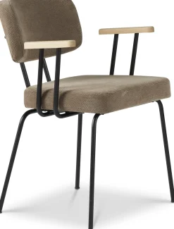 Eetkamerstoelen Met Armleuning-Eijerkamp Collectie Tom Onderstel Zwart Armstoel Brown, Groove