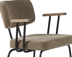 Eetkamerstoelen Met Armleuning-Eijerkamp Collectie Tom Onderstel Zwart Armstoel Brown, Tabacco