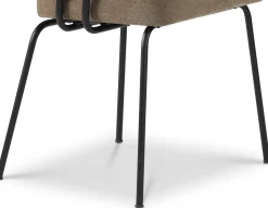 Eetkamerstoelen Met Armleuning-Eijerkamp Collectie Tom Onderstel Zwart Armstoel Brown, Tabacco