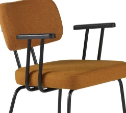 Eetkamerstoelen Met Armleuning-Eijerkamp Collectie Tom Onderstel Zwart Armstoel Marroc, Antracite