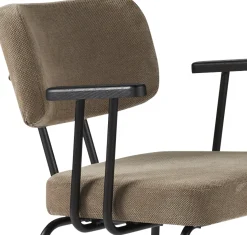 Eetkamerstoelen Met Armleuning-Eijerkamp Collectie Tom Onderstel Zwart Armstoel Brown, Antracite