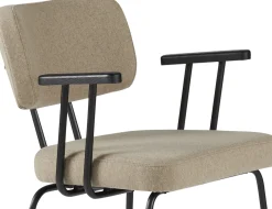 Eetkamerstoelen Met Armleuning-Eijerkamp Collectie Tom Onderstel Zwart Armstoel Stone, Antracite