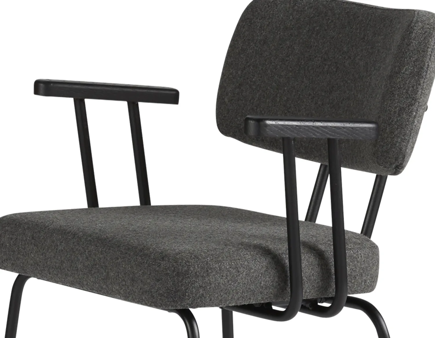 Eetkamerstoelen Met Armleuning-Eijerkamp Collectie Tom Onderstel Zwart Armstoel Antracite, Antracite