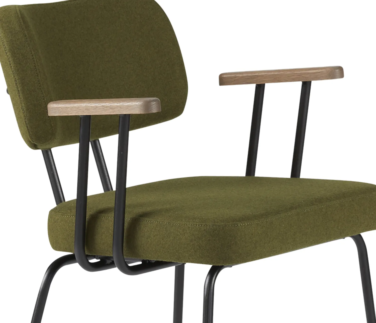 Eetkamerstoelen Met Armleuning-Eijerkamp Collectie Tom Onderstel Zwart Armstoel Green, Tabacco