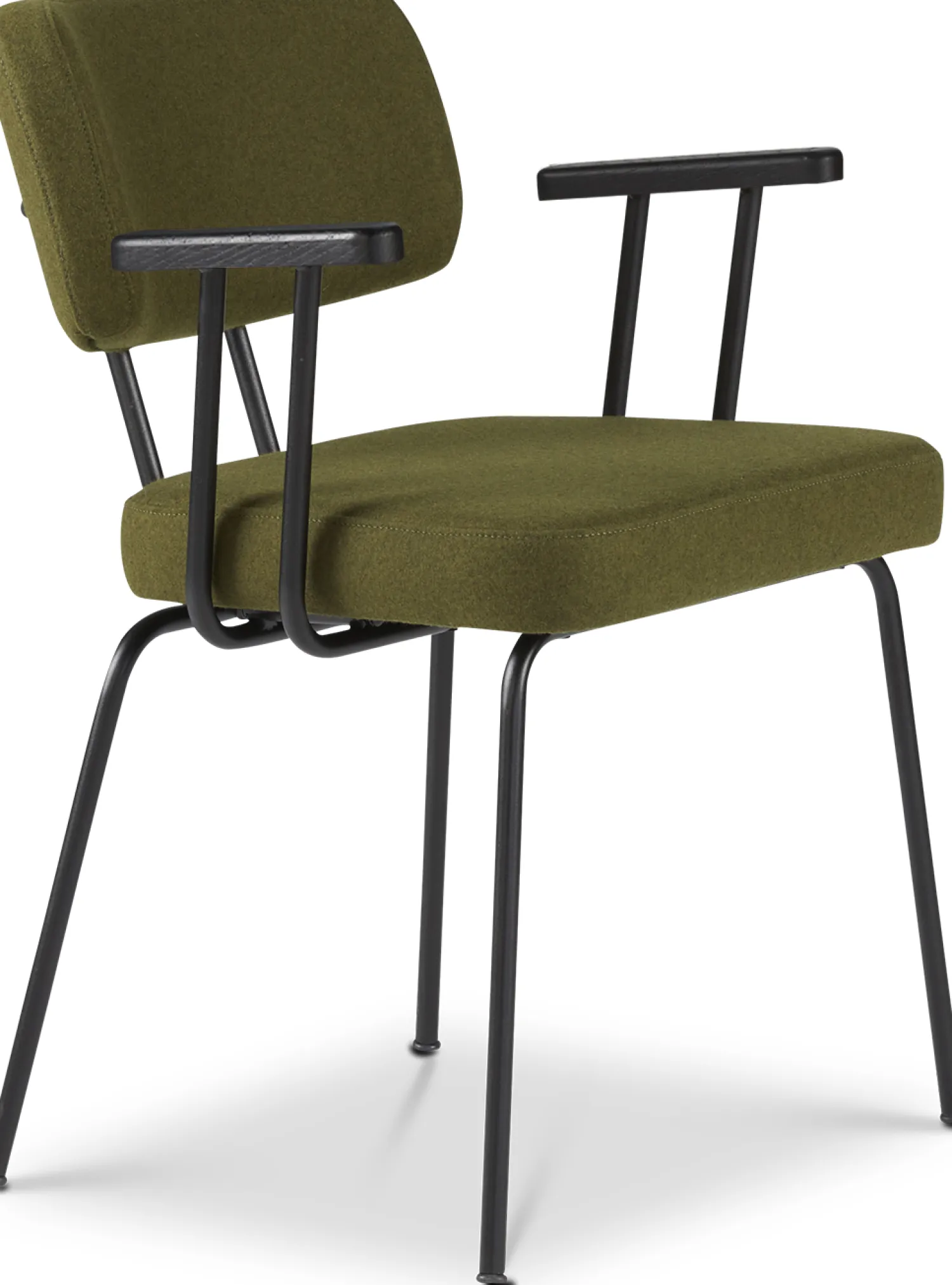 Eetkamerstoelen Met Armleuning-Eijerkamp Collectie Tom Onderstel Zwart Armstoel Green, Antracite