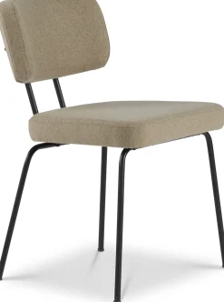 Eetkamerstoelen Zonder Armleuning-Eijerkamp Collectie Tom Onderstel Zwart Eetkamerstoel Stone