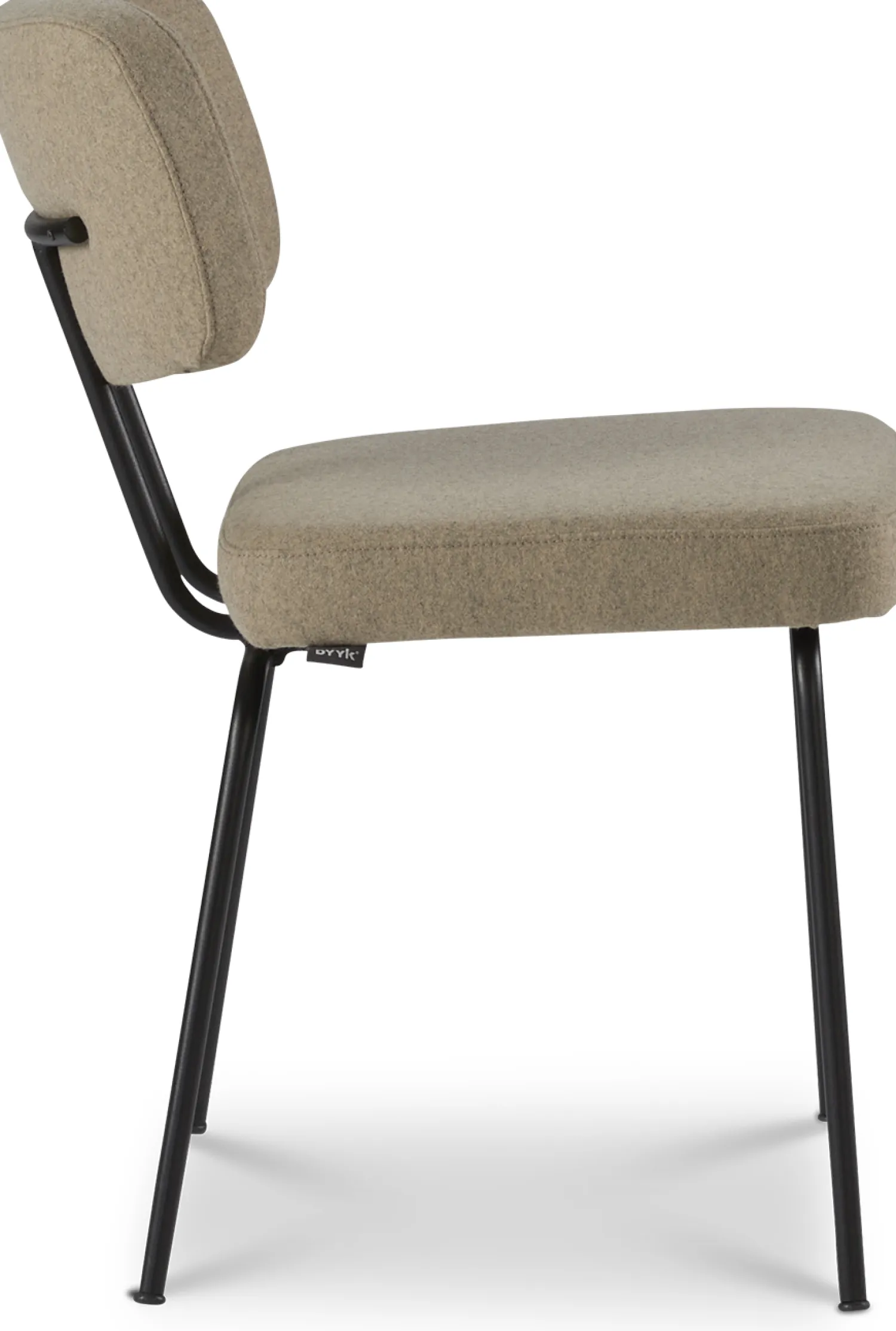 Eetkamerstoelen Zonder Armleuning-Eijerkamp Collectie Tom Onderstel Zwart Eetkamerstoel Stone
