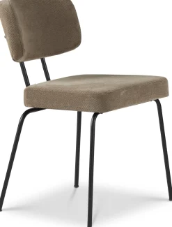 Eetkamerstoelen Zonder Armleuning-Eijerkamp Collectie Tom Onderstel Zwart Eetkamerstoel Brown