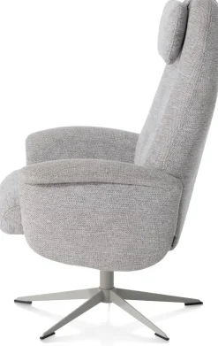 Draaifauteuils|Relaxfauteuils-XOOON Tonale Relaxfauteuil Kiezel