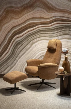 Draaifauteuils|Relaxfauteuils-XOOON Tonale Relaxfauteuil Koper