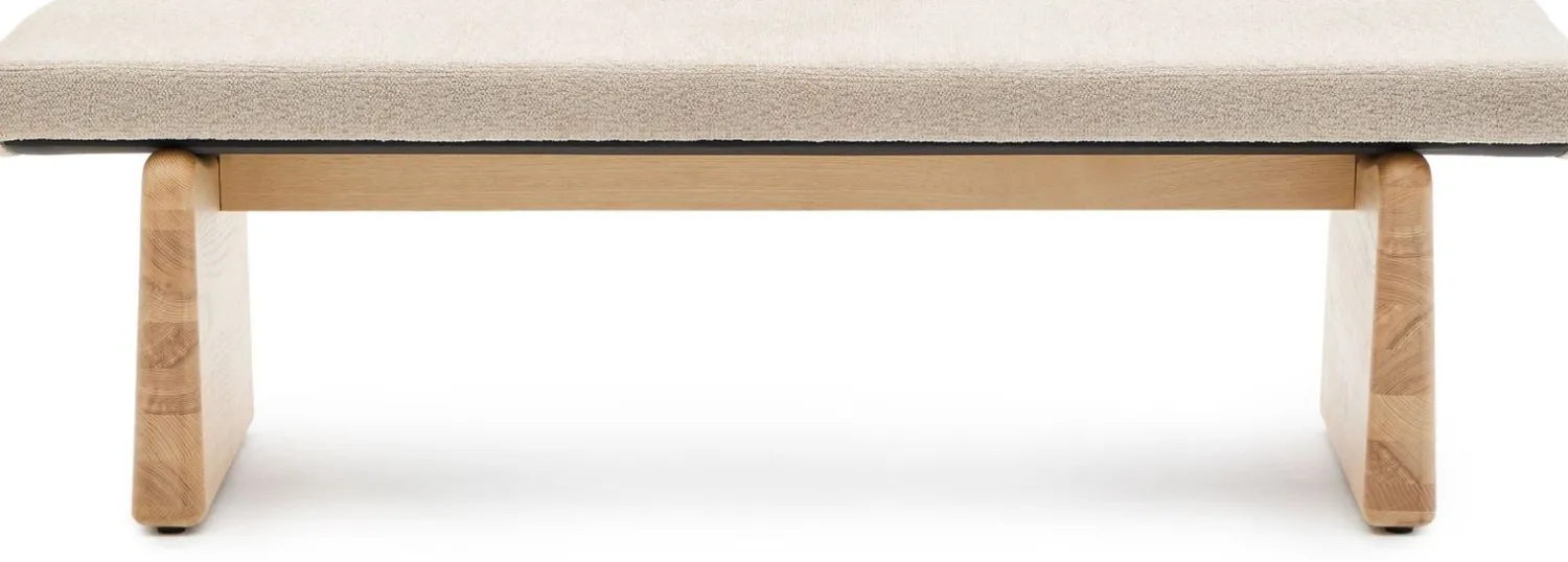 Zitbanken-Kave Home Topaz Bankje Naturel, Beige