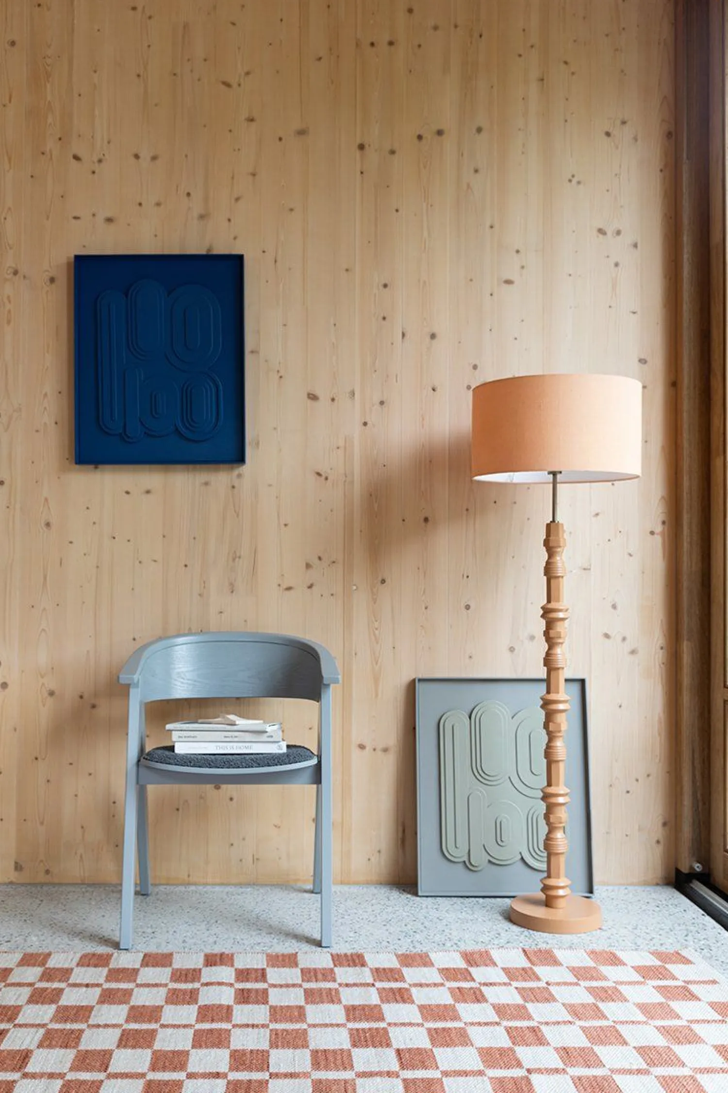 Vloerlampen|Vloerlampen-Zuiver Totem Vloerlamp Terracotta