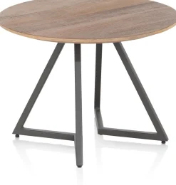 Ronde Salontafels-Henders en Hazel Trapani Salontafel Smoked Mango Fineer