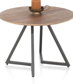 Ronde Salontafels-Henders en Hazel Trapani Salontafel Smoked Mango Fineer