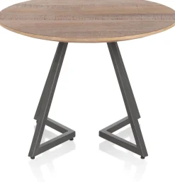 Ronde Salontafels-Henders en Hazel Trapani Salontafel Smoked Mango Fineer