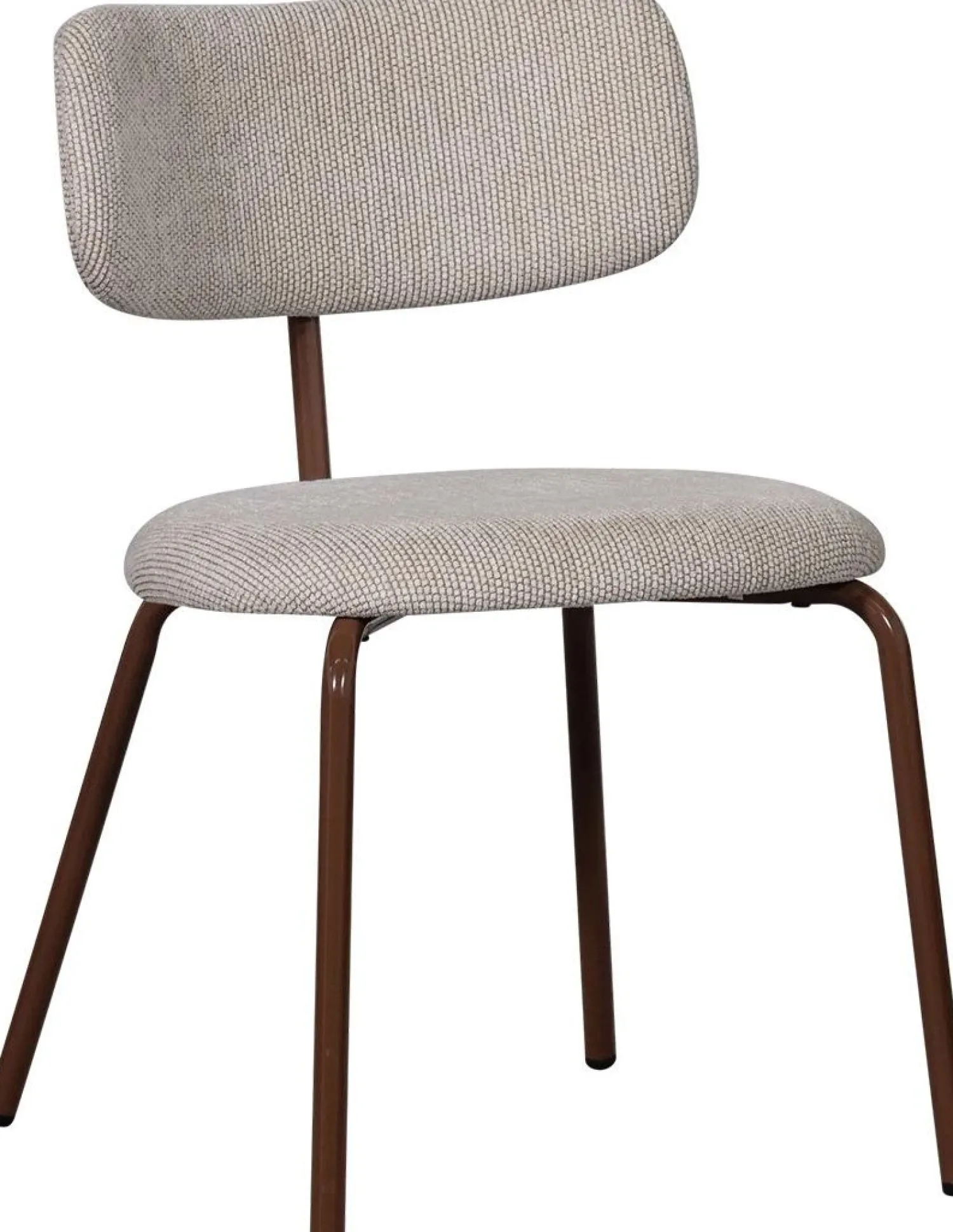 Eetkamerstoelen Zonder Armleuning-WOOOD Travis Eetkamerstoel Off White