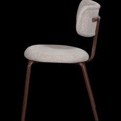 Eetkamerstoelen Zonder Armleuning-WOOOD Travis Eetkamerstoel Off White