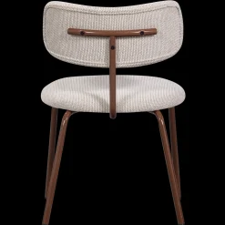 Eetkamerstoelen Zonder Armleuning-WOOOD Travis Eetkamerstoel Off White