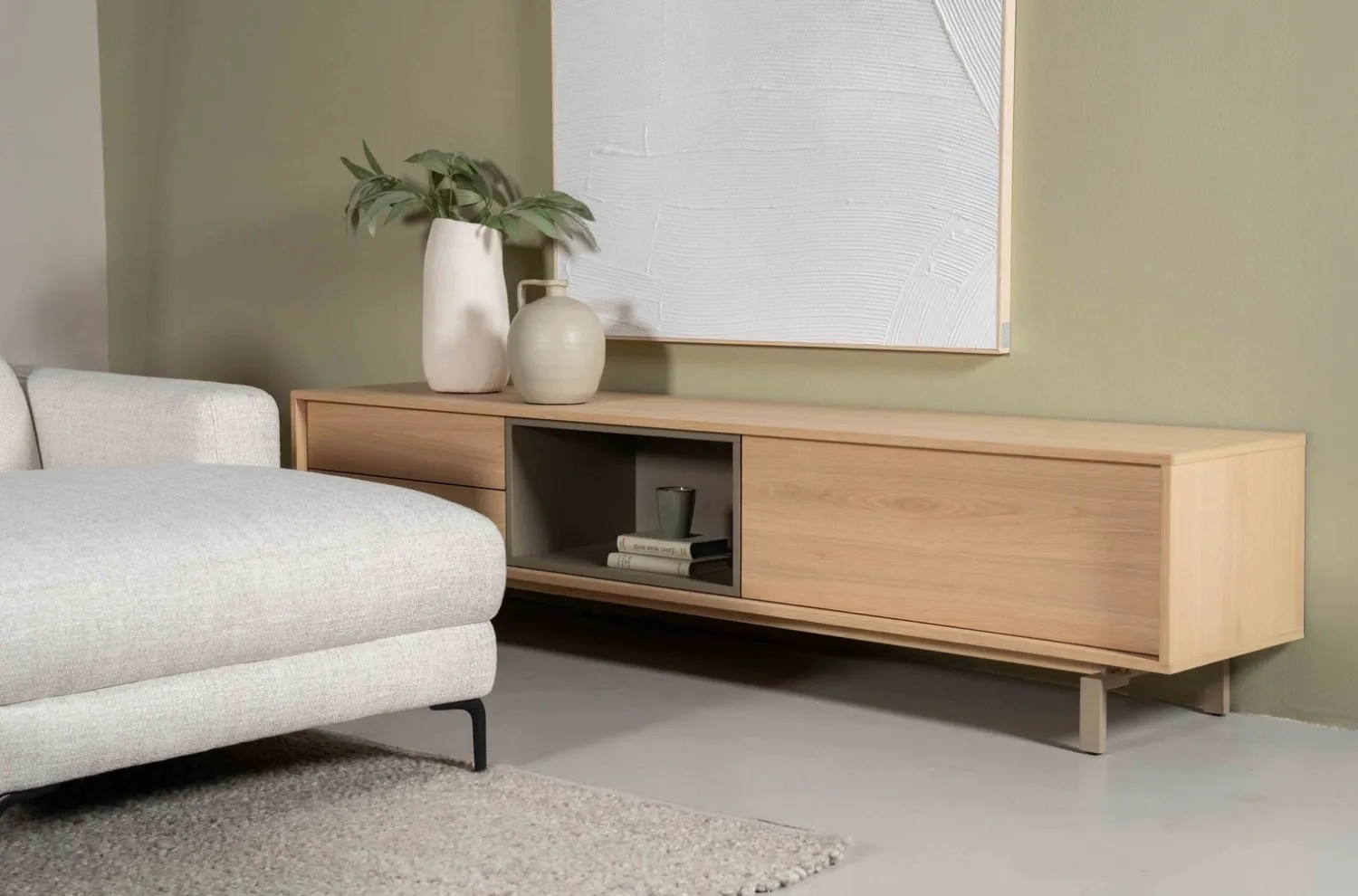 Tv-Meubels-Eijerkamp Collectie Treviso Tv-meubel Quartz, Naturel