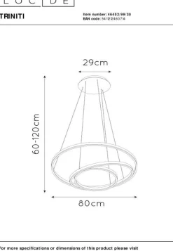 Moderne Hanglampen|Moderne Hanglampen-Lucide Triniti Hanglamp Zwart