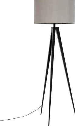 Moderne Vloerlampen|Vloerlampen-Zuiver Tripod Vloerlamp BLACK, GREY