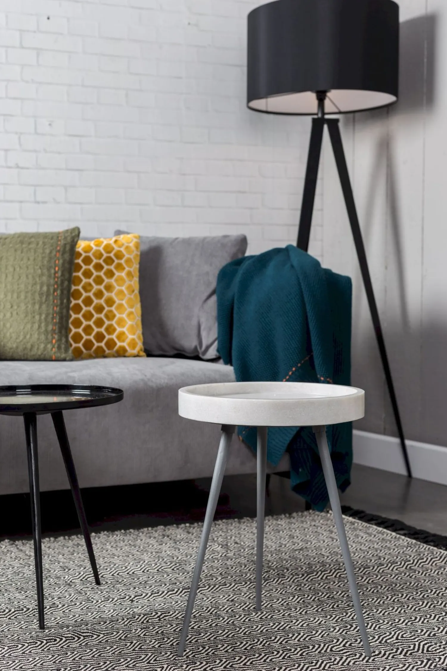 Moderne Vloerlampen|Vloerlampen-Zuiver Tripod Vloerlamp Black