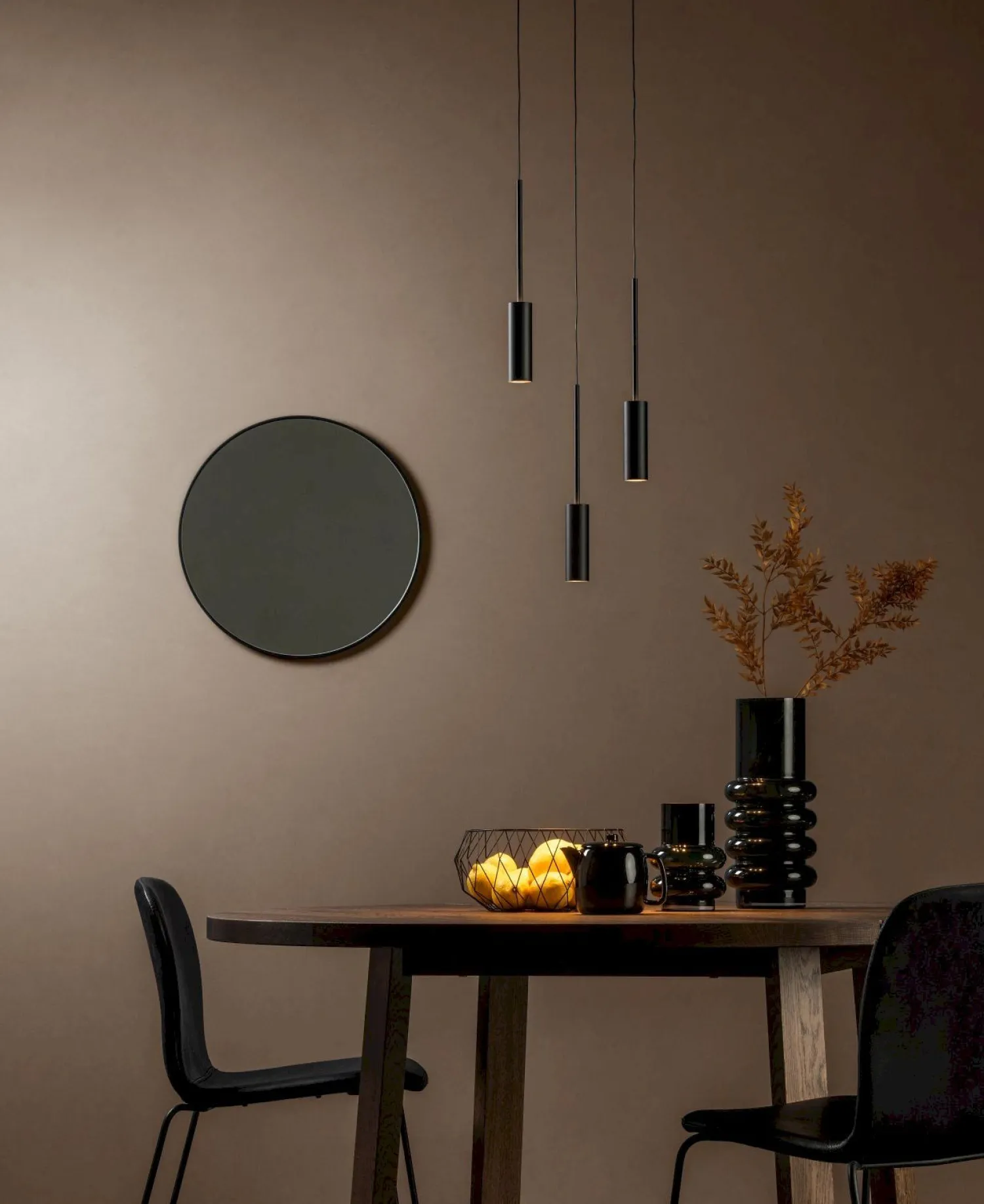 Moderne Hanglampen|Moderne Hanglampen-Lucide Tubule Hanglamp Zwart
