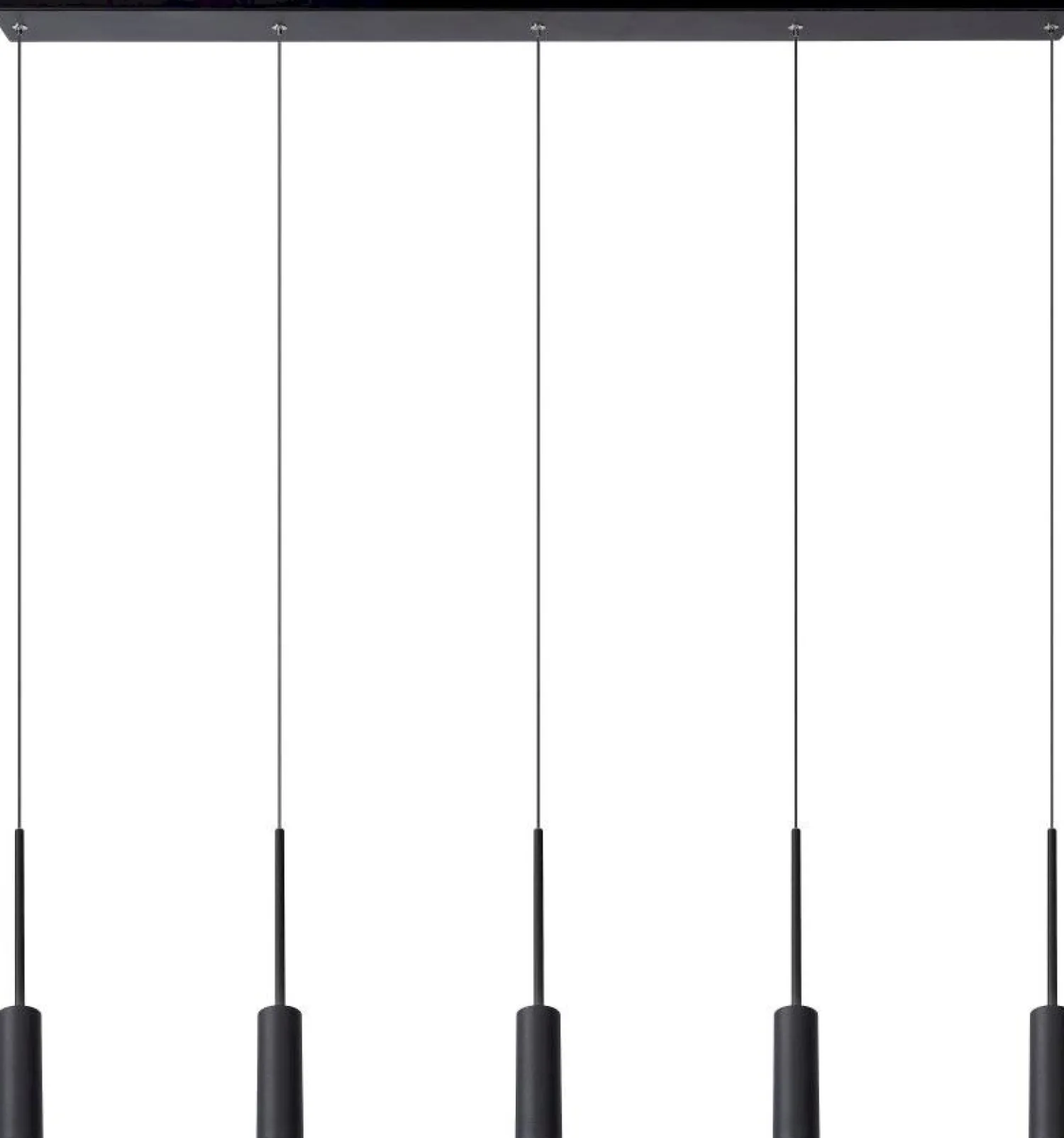Moderne Hanglampen|Moderne Hanglampen-Lucide Tubule Hanglamp Zwart