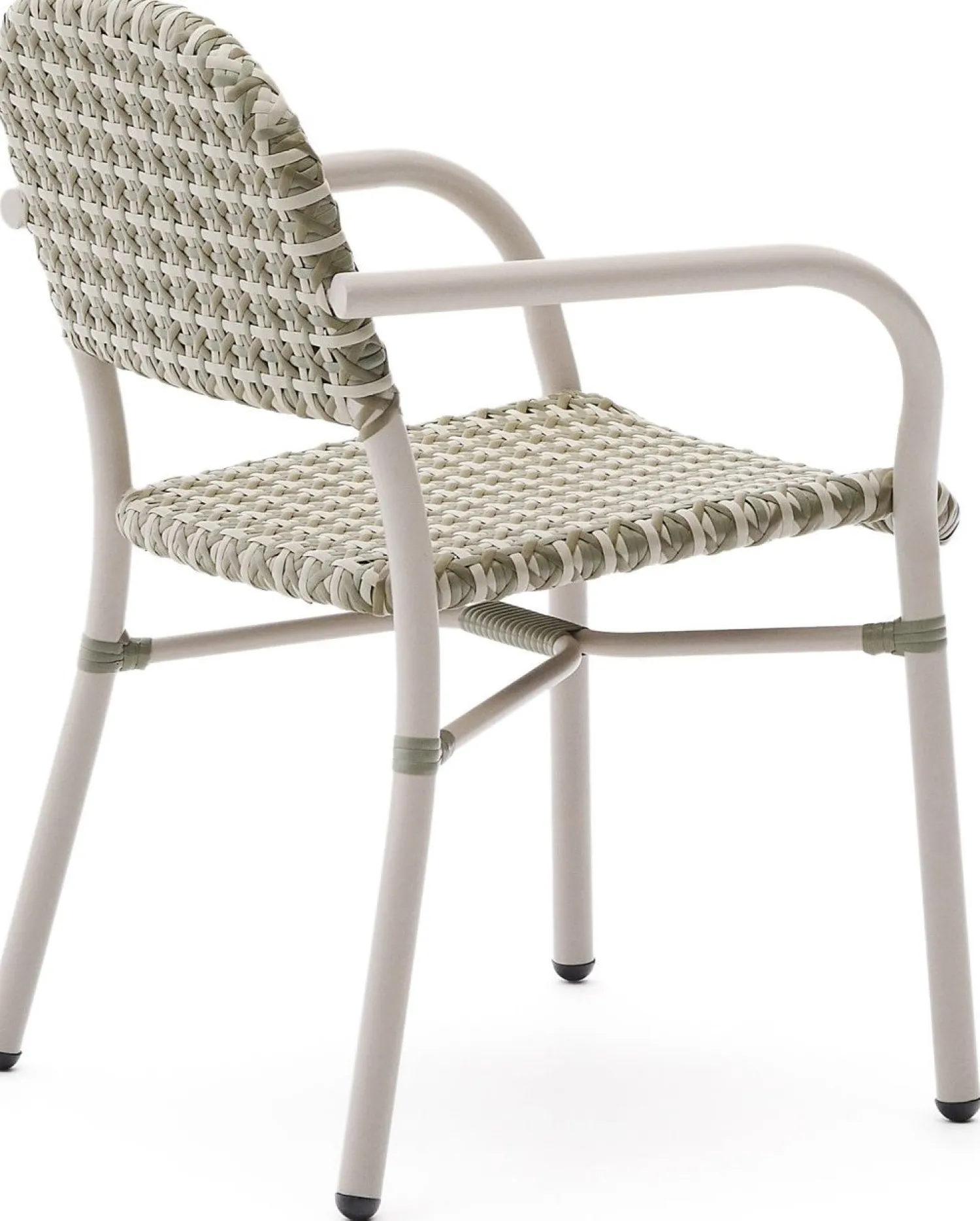 Tuinstoelen-Kave Home Tuccia Tuinstoel Beige, Groen