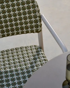 Tuinstoelen-Kave Home Tuccia Tuinstoel Beige, Groen