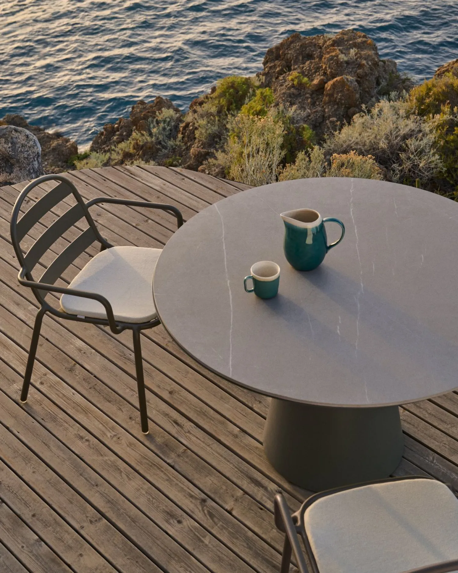 Tuintafels-Kave Home Tudons Ronde Tuintafel Groen