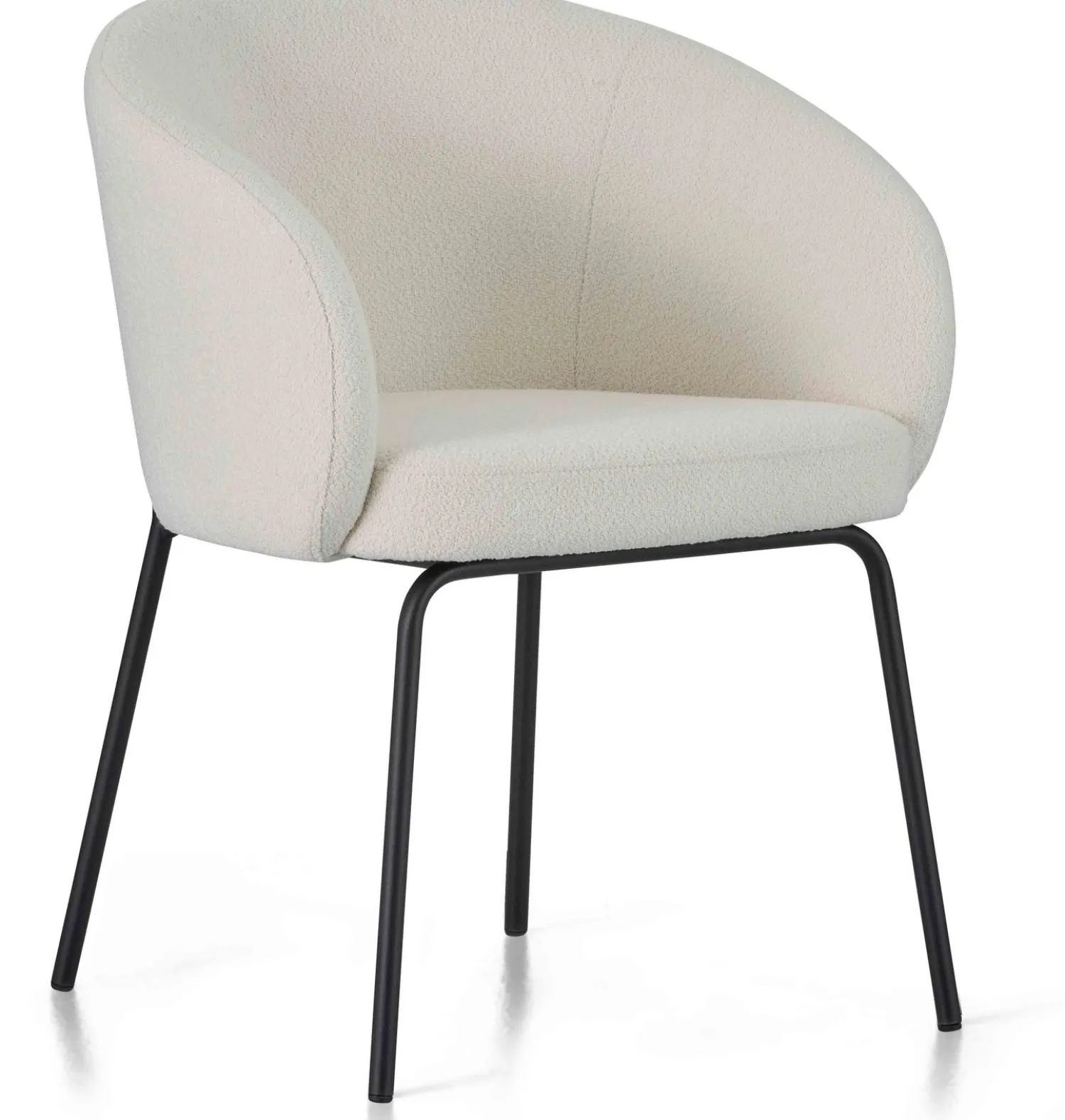 Eetkamerstoelen Met Armleuning-Montèl Tune Eetkamerstoel Ivory