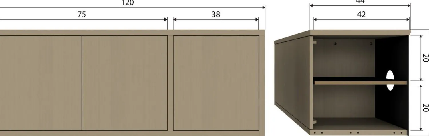 Tv-Meubels-WOOOD Turner Tv-meubel Mud