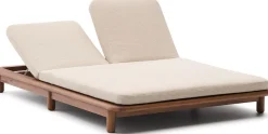 Tuinstoelen-Kave Home Turqueta 2-persoons Ligstoel Bruin, Beige
