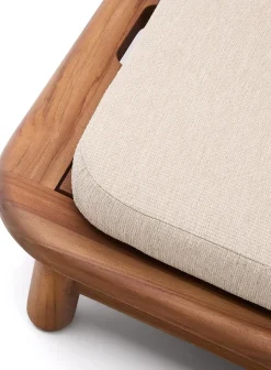 Tuinstoelen-Kave Home Turqueta 2-persoons Ligstoel Bruin, Beige