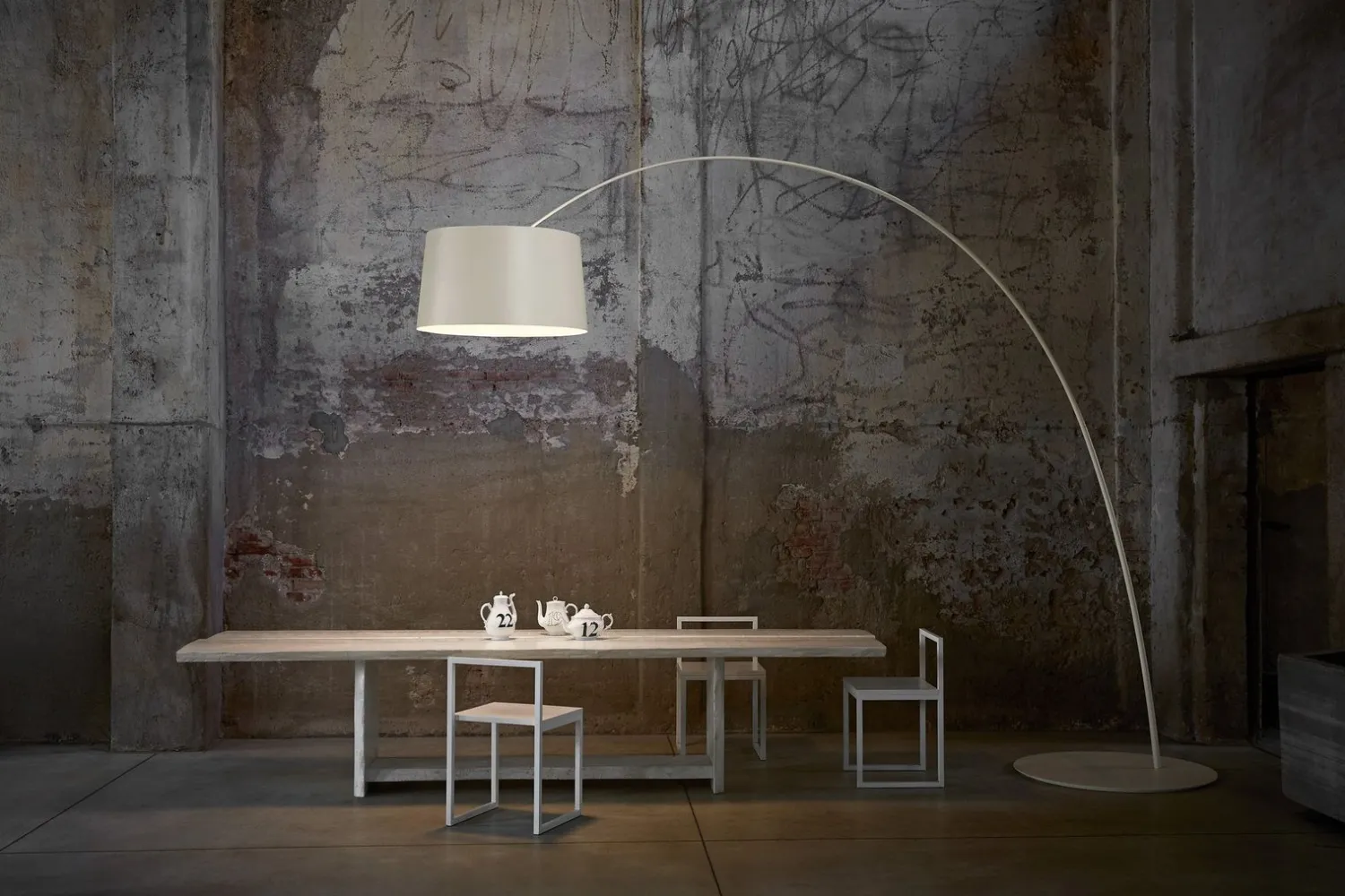 Design Vloerlampen|Vloerlampen-Foscarini Twiggy XL Vloerlamp Greige