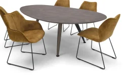 Organische Eettafels-Bree's New World Twinny Eettafel Zwart