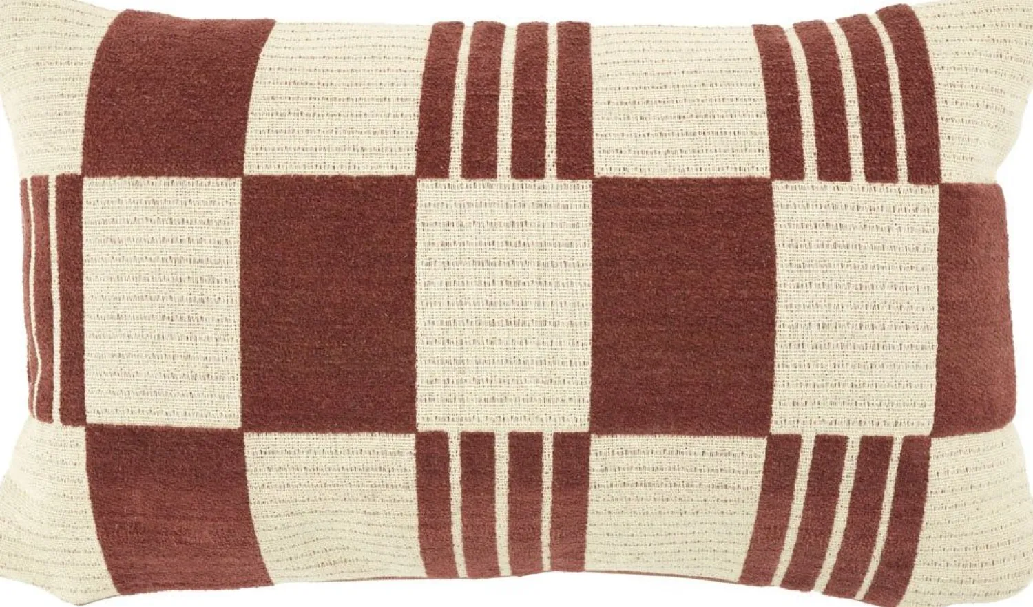Sierkussens & Plaids-By Boo Twist Rechthoekig Kussen Burgundy