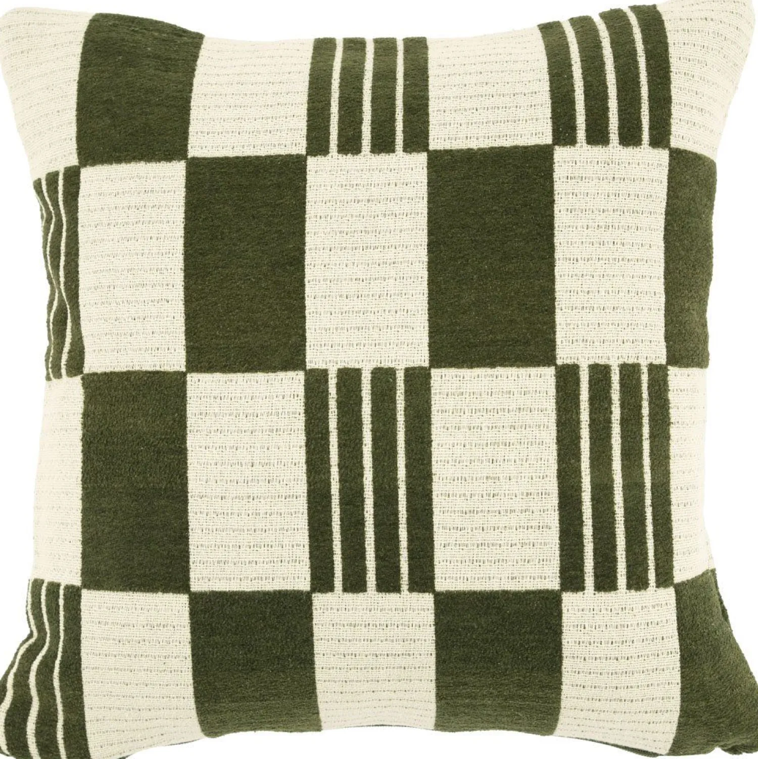 Sierkussens & Plaids-By Boo Twist Vierkant Kussen Green