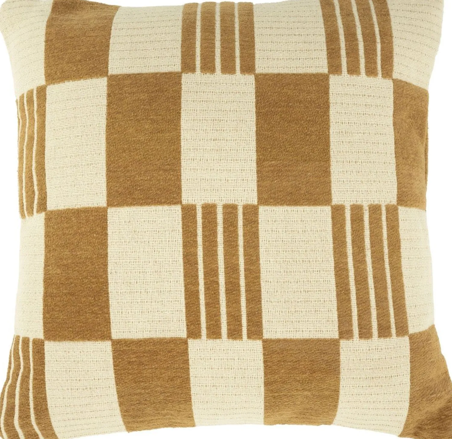 Sierkussens & Plaids-By Boo Twist Vierkant Kussen Mustard