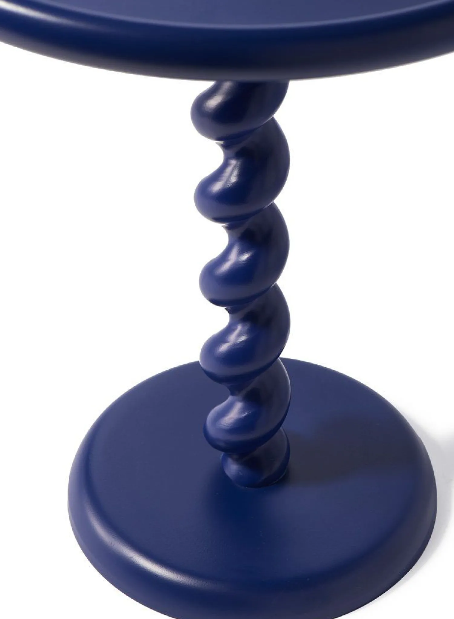 Ronde Bijzettafels-POLSPOTTEN Twister Bijzettafel Donker Blauw