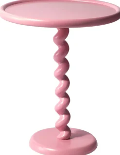 Ronde Bijzettafels-POLSPOTTEN Twister Bijzettafel Roze