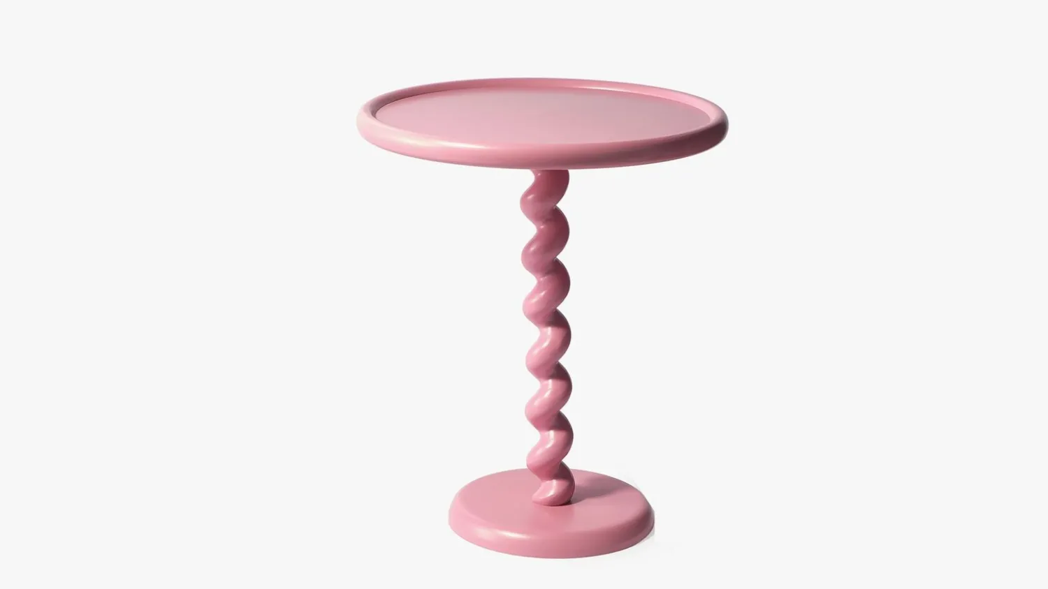 Ronde Bijzettafels-POLSPOTTEN Twister Bijzettafel Roze
